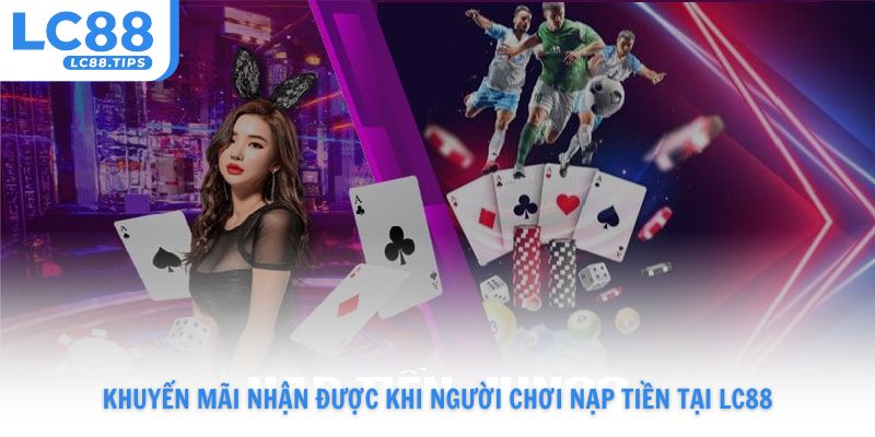 Khuyến mãi nhận được khi người chơi nạp tiền tại Lc88