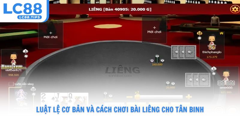 Luật lệ cơ bản và cách chơi bài Liêng cho tân binh